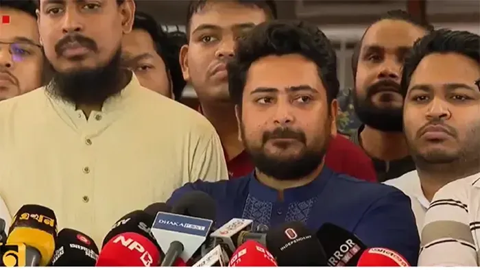 শেখ হাসিনার দিল্লি থেকে দেওয়া বক্তব্য ভারত সরকারেরই ভাষ্য: নাহিদ ইসলাম